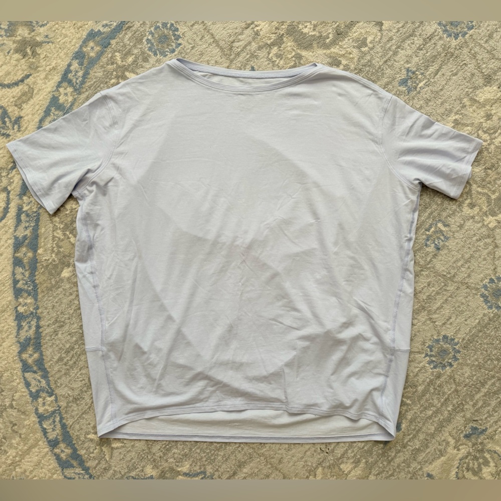 Lululemon Back in Action Short Sleeve Shirt Pastel Blue - Picture 3 of 7